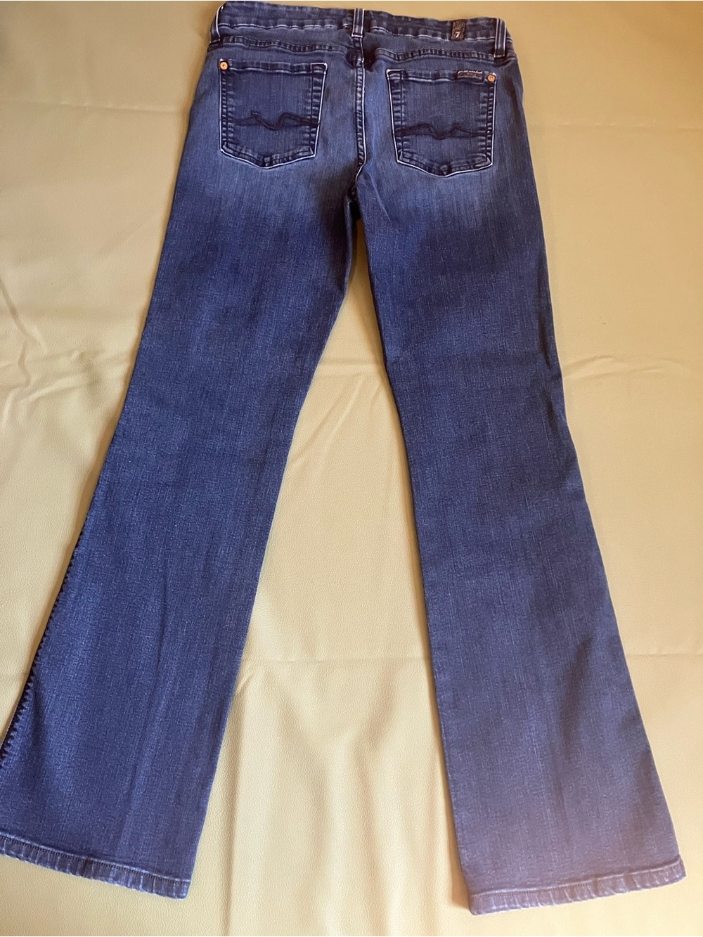 7 For All Mankind Kimmie Bootcut Dark Blue Jeans Size 30 - Picture 2 of 8